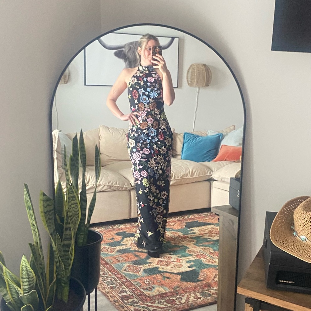 Floral Halter Maxi Dress